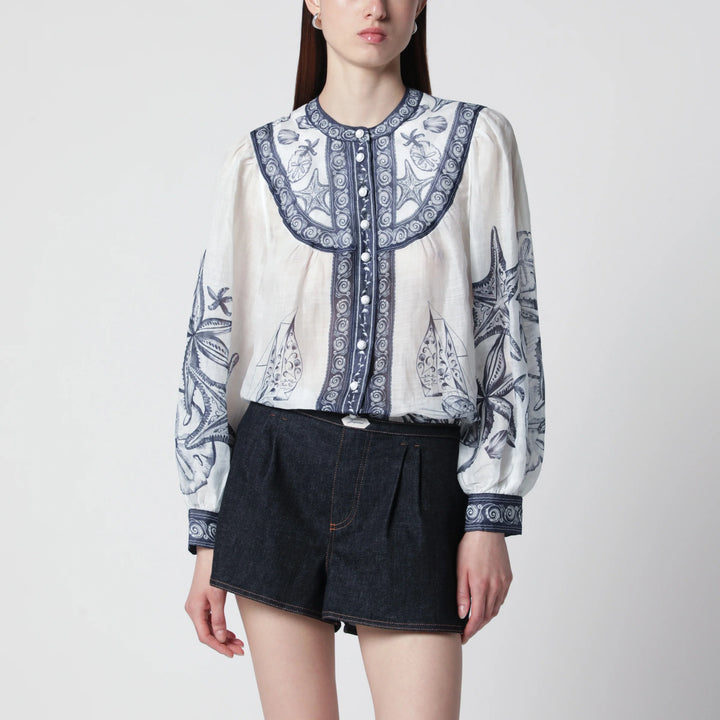 FARM Rio - Coast Scarf long-sleeve blouse