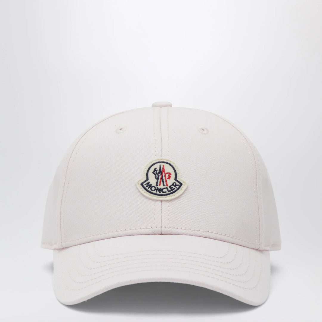 Moncler - Pink baseball cap with logo patch