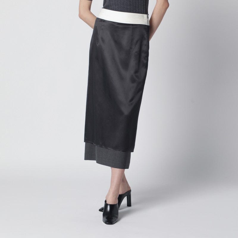 Skirts Róhe - Dark grey inside-out midi skirt - 34 FR Brand