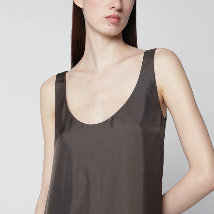 Róhe - Earth-tone silk dress