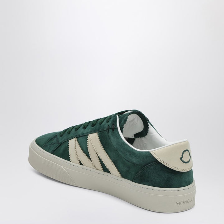 Moncler Green suede leather Monaco2 trainer