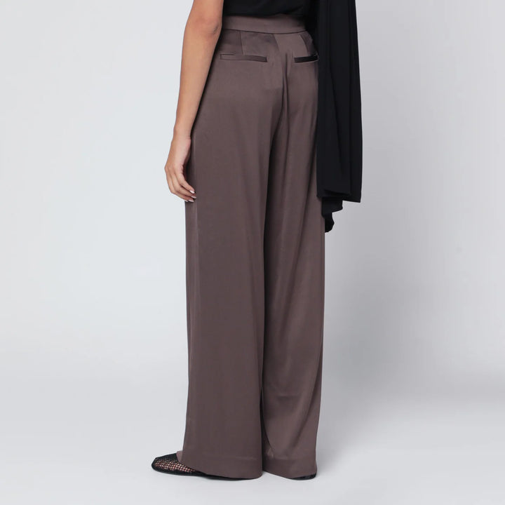 SIMKHAI - Kyra trousers in chocolate satin