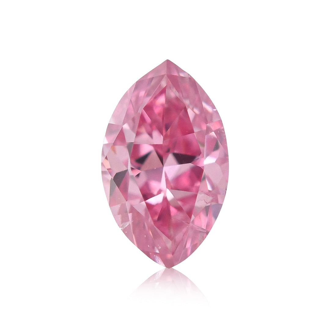 0.10 Carat Fancy Vivid Purplish Pink Marquise Diamond (SI2) GIA
