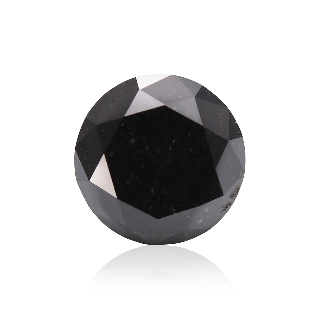 1.96 Carat Fancy Black Round Brilliant Diamond  GIA