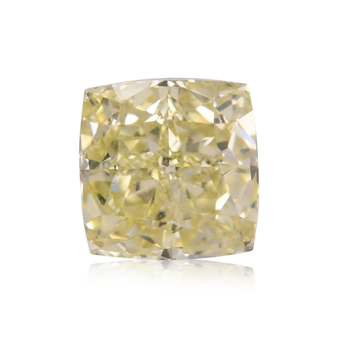 1.10 Carat Fancy Light Brownish Greenish Yellow Cushion Diamond VS1 GIA