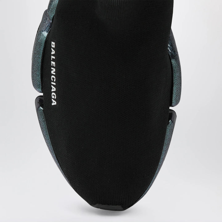 Balenciaga - Black/blue Speed 2.0 Iridescent knit sneakers