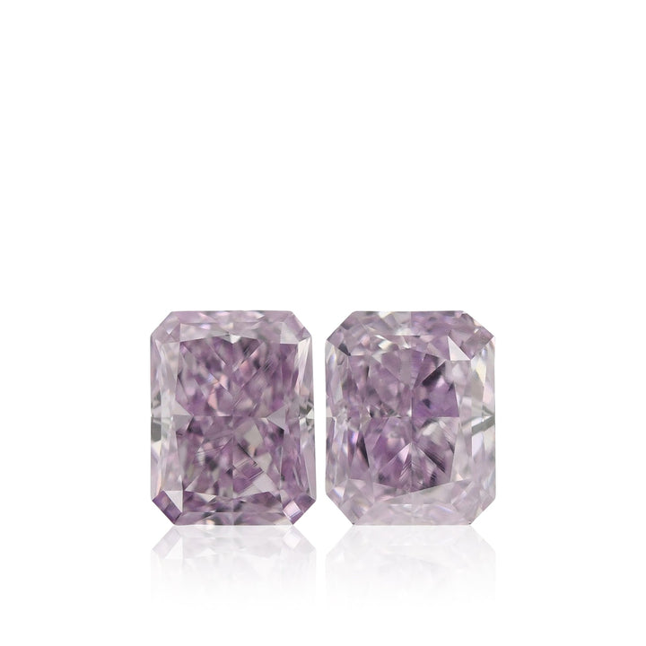 0.57 Carat Fancy Intense Pinkish Purple Radiant Diamonds VS2