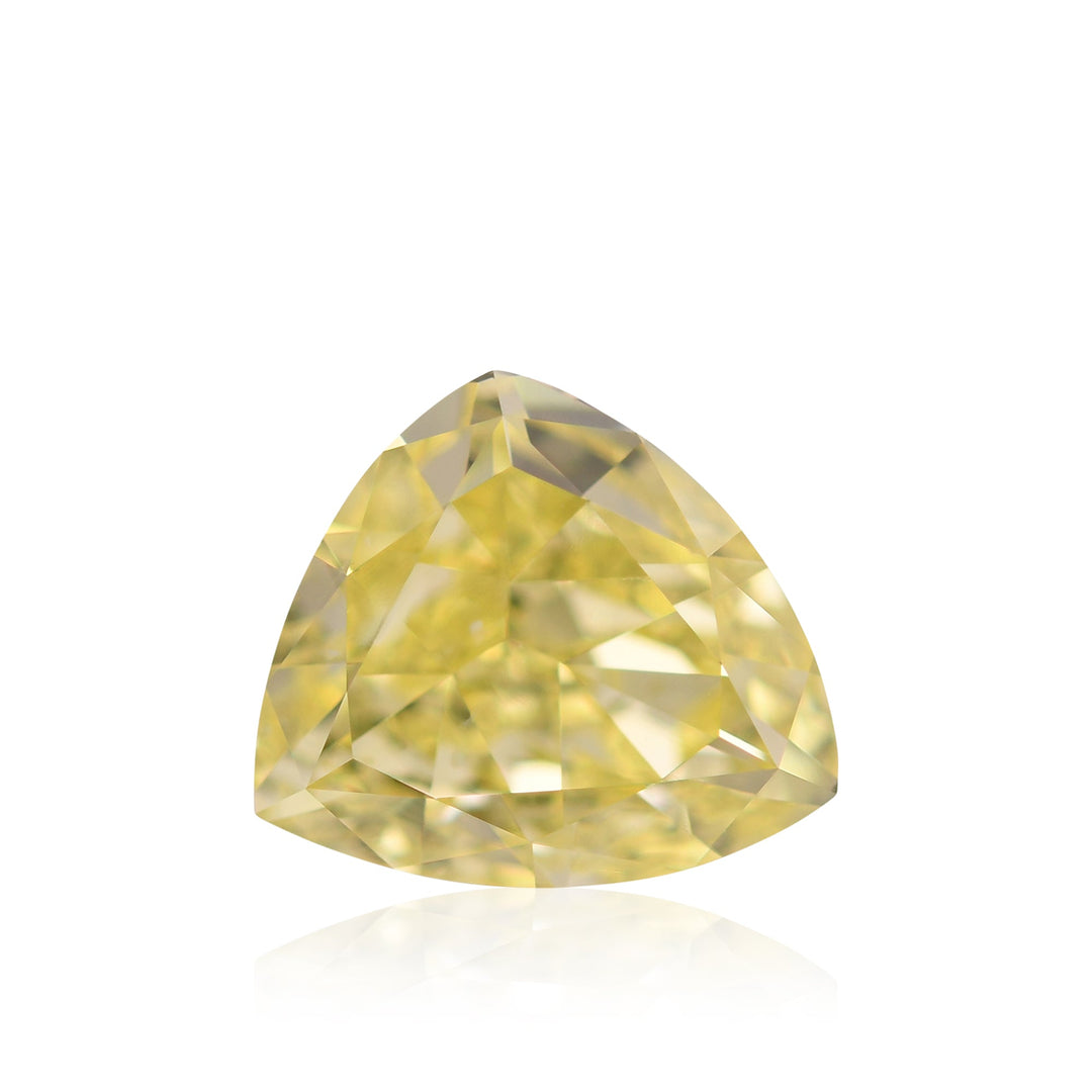 1.00 Carat Fancy Intense Yellow Triangle Diamond SI2 GIA