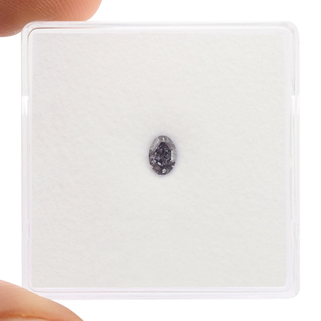 0.17 Carat Fancy Gray Violet Oval Diamond VVS2 ARGYLE &amp; GIA