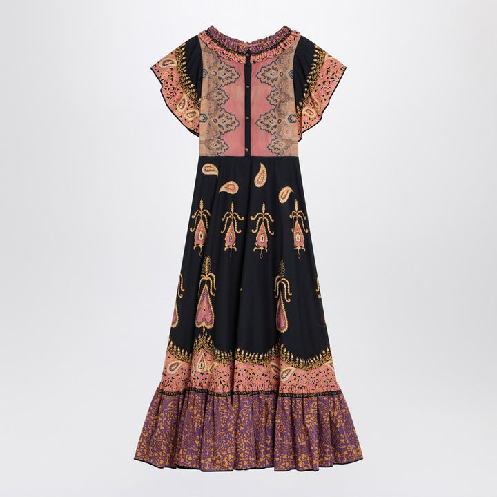 Valentino Printed Midi Dress in Cotton Muslin