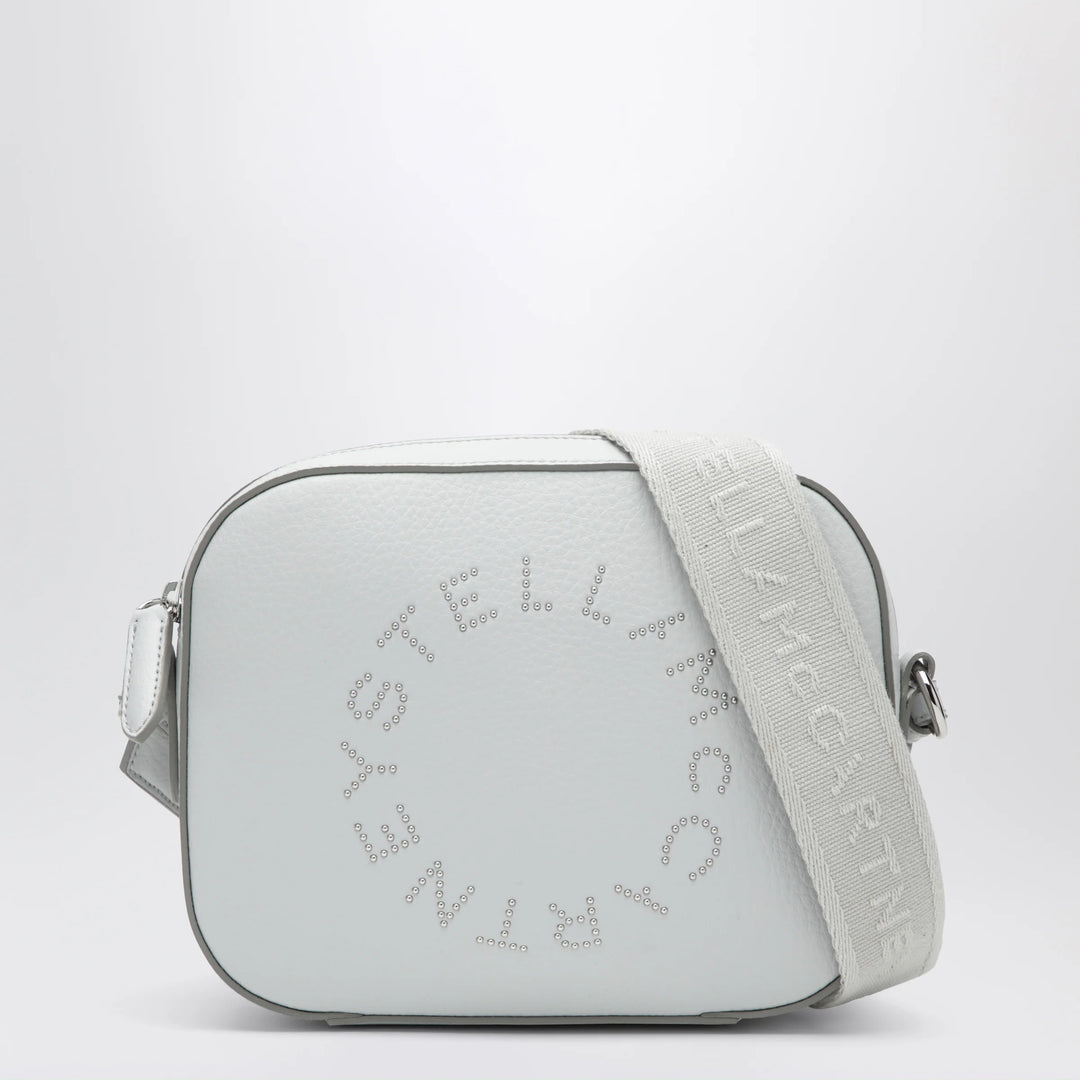 Stella McCartney - Pearl grey camera bag with logo and shoulder strap