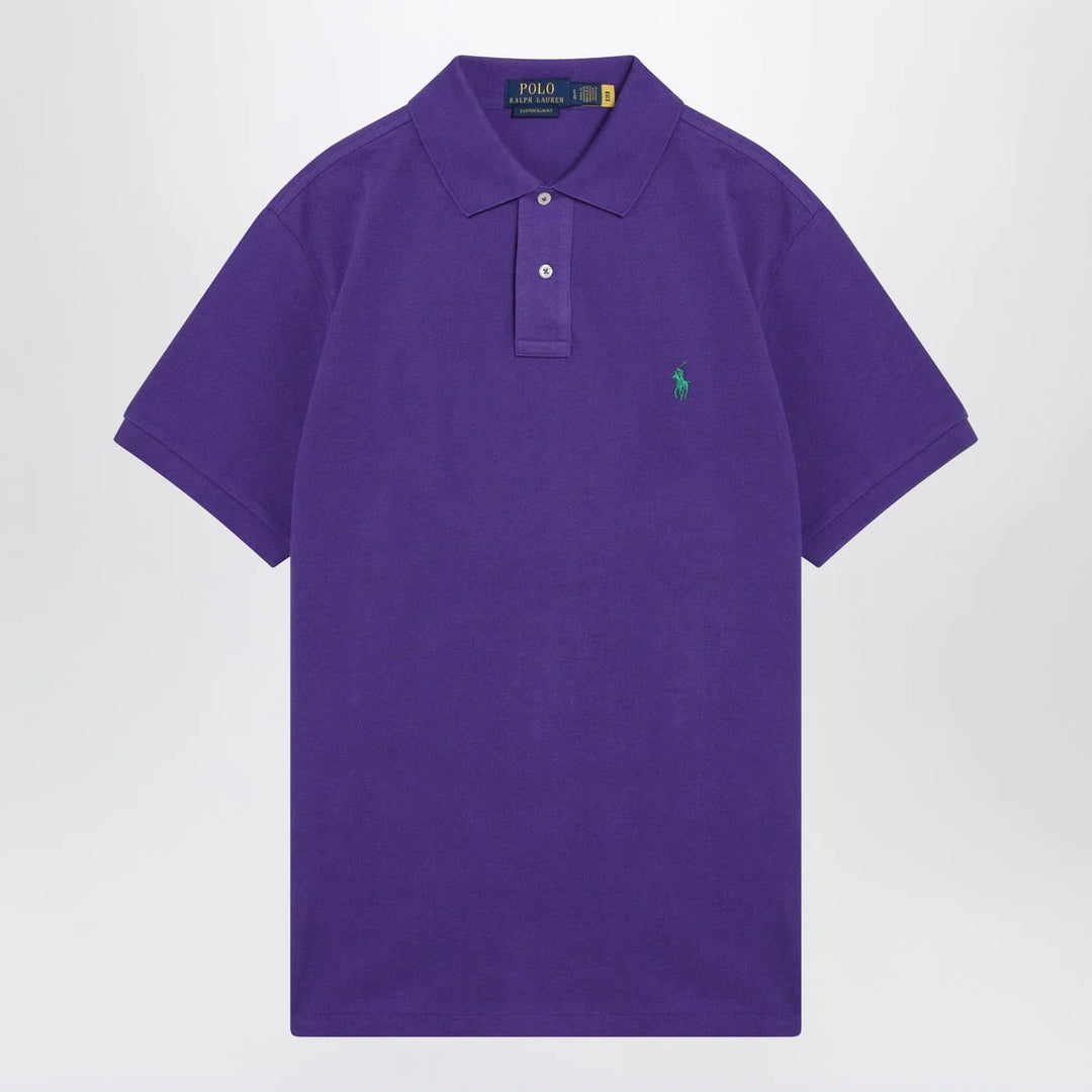 Polo Ralph Lauren - Purple cotton Custom Slim-Fit polo shirt