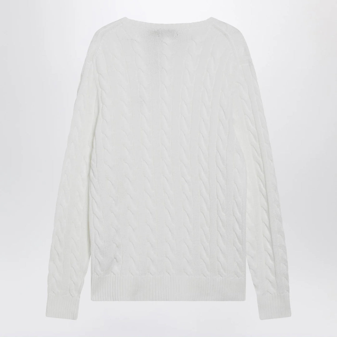 Polo Ralph Lauren - White cable-knit cotton sweater