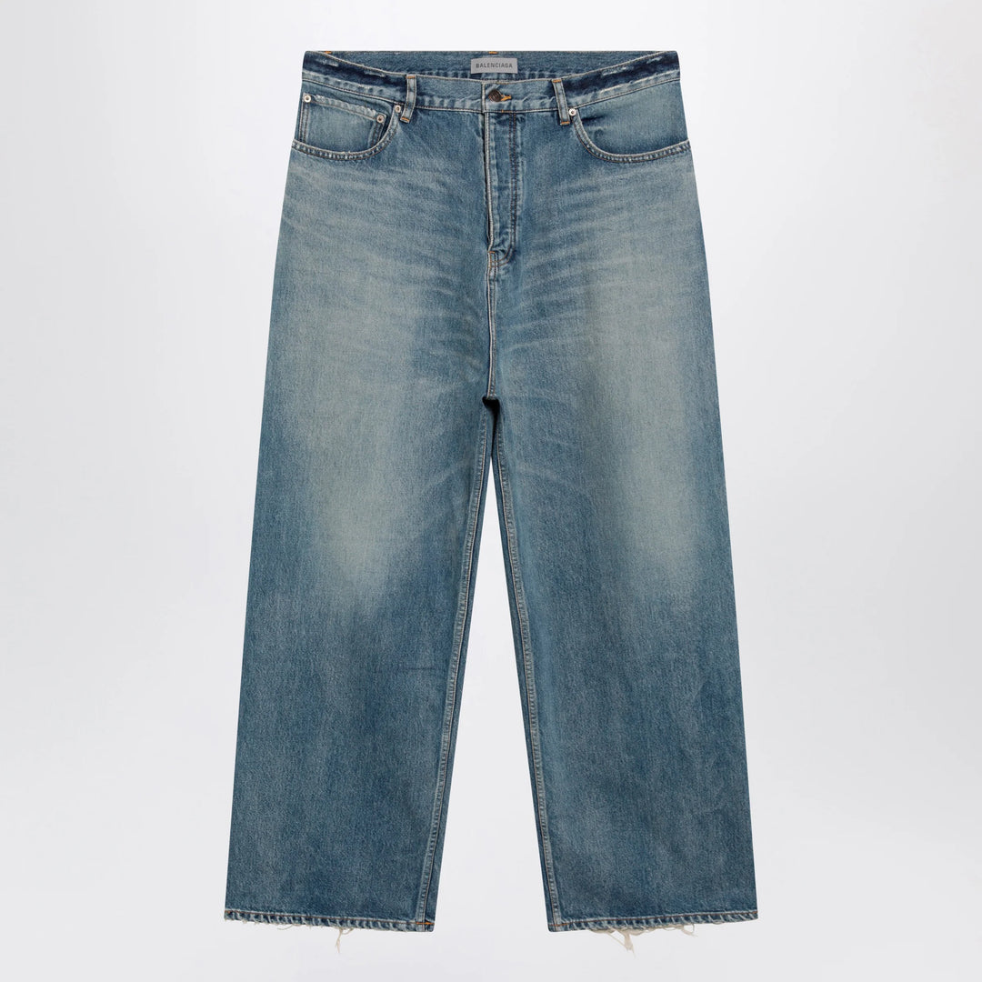 Balenciaga - Baggy jeans in blue cotton denim