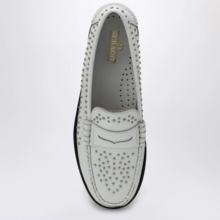 Sebago - Classic Dan loafer white with studs