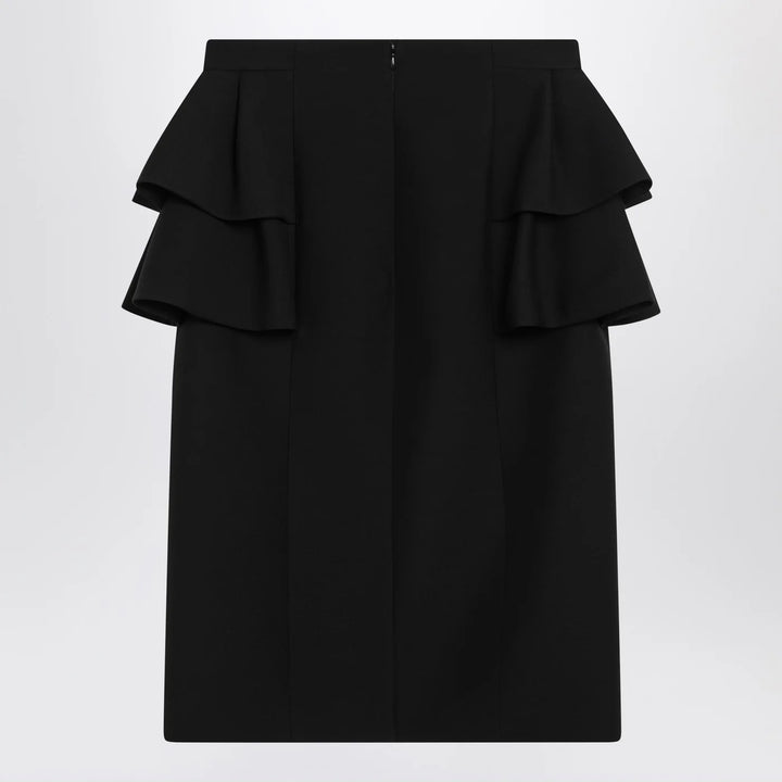 Valentino - Black skirt with ruffles on the sides