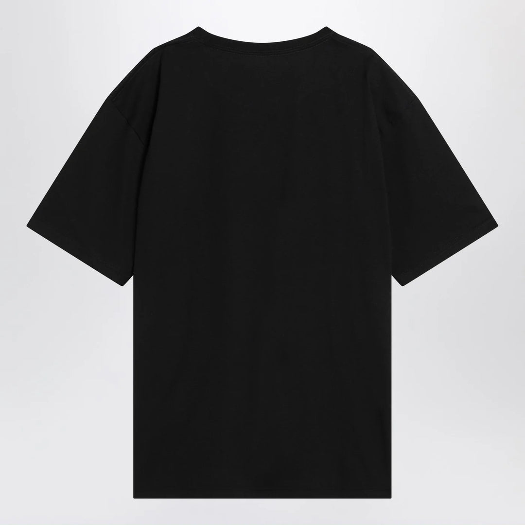 Valentino - Black T-shirt with Le Chat de la Maison print