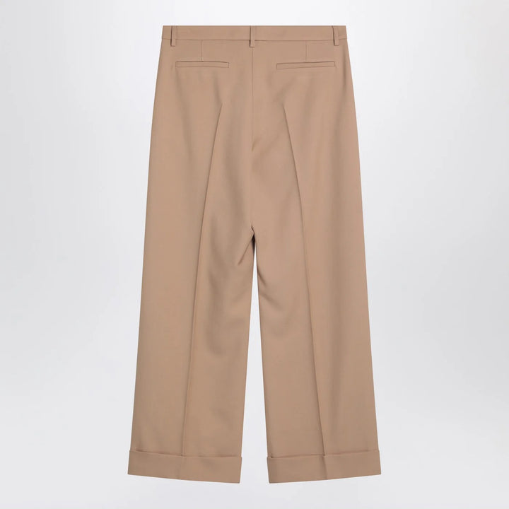 Valentino - Camel-coloured wool trousers