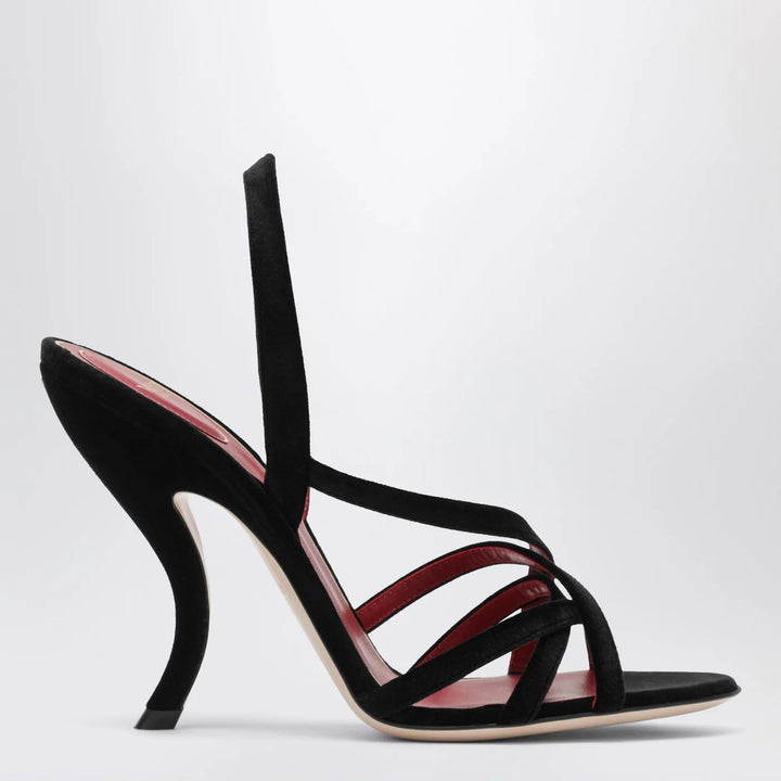 Valentino Garavani - Fetishique black velvet sandal
