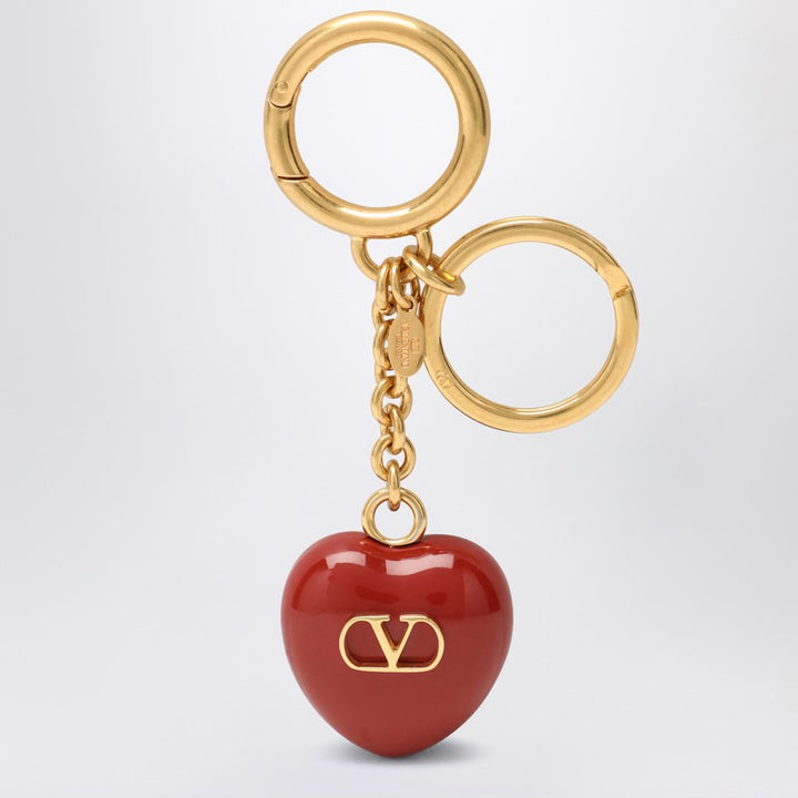 Valentino Garavani Bag charm keyring Coeur Royal in Red