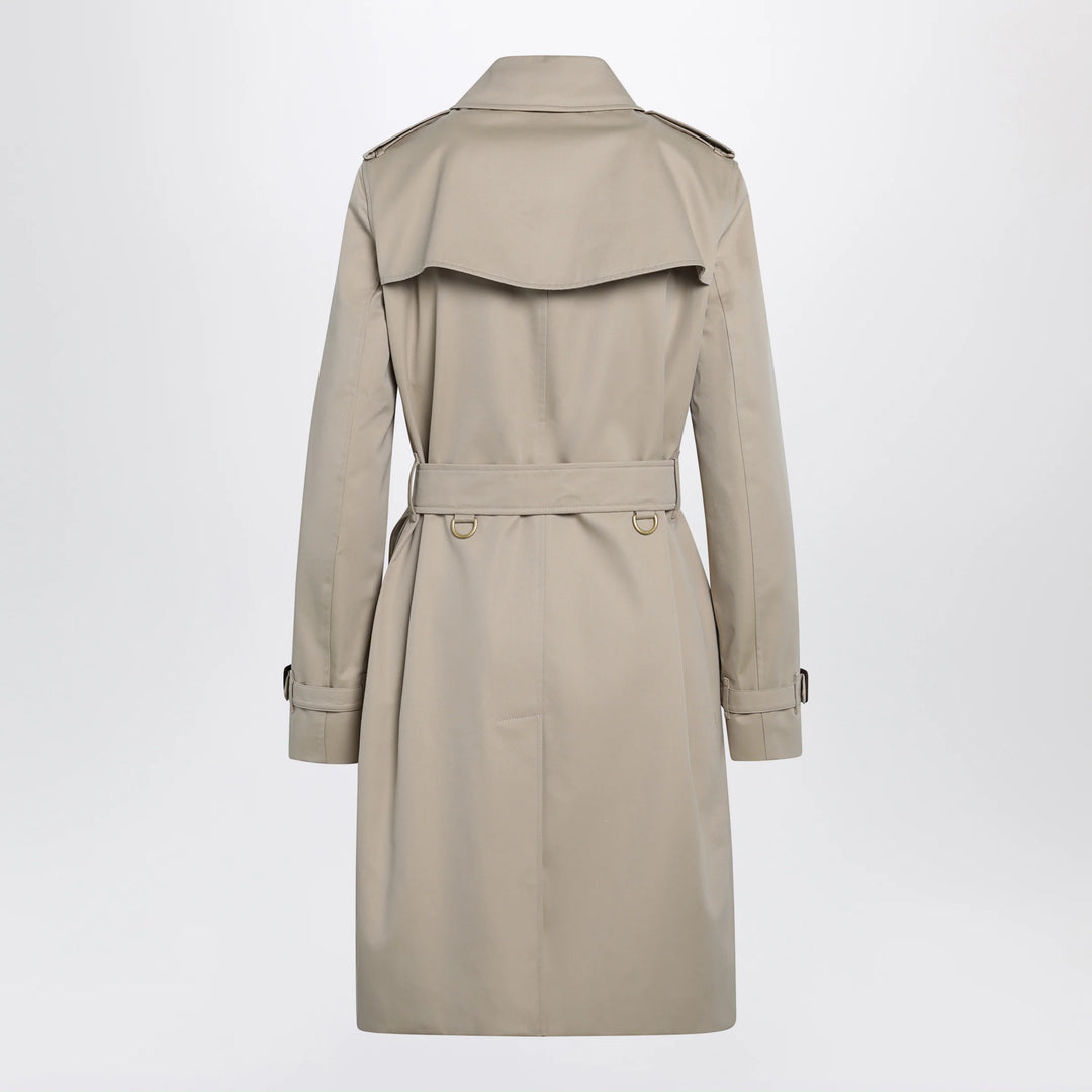 Burberry - Beige double-breasted Kensington cotton trench coat