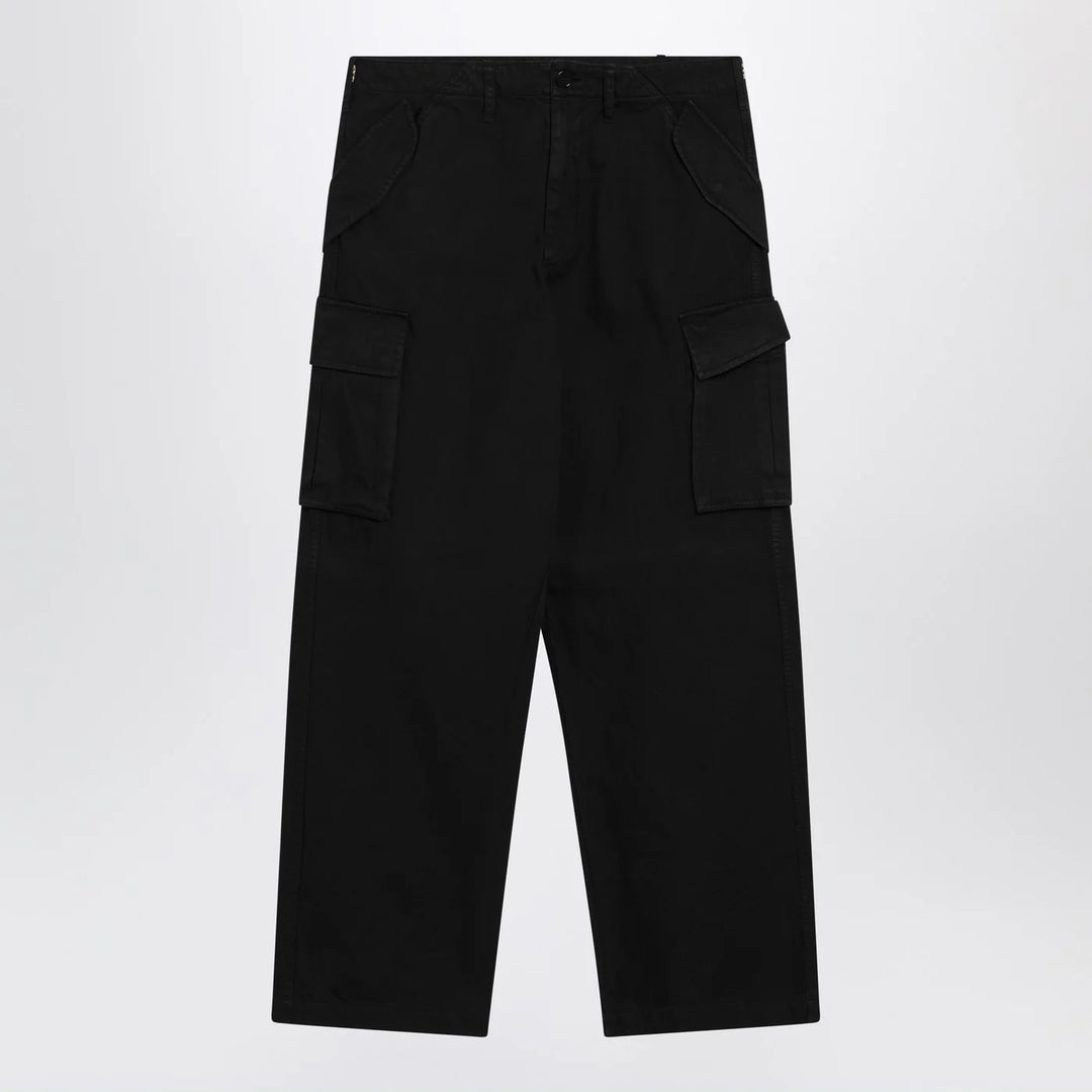 Burberry - Black cotton cargo trousers