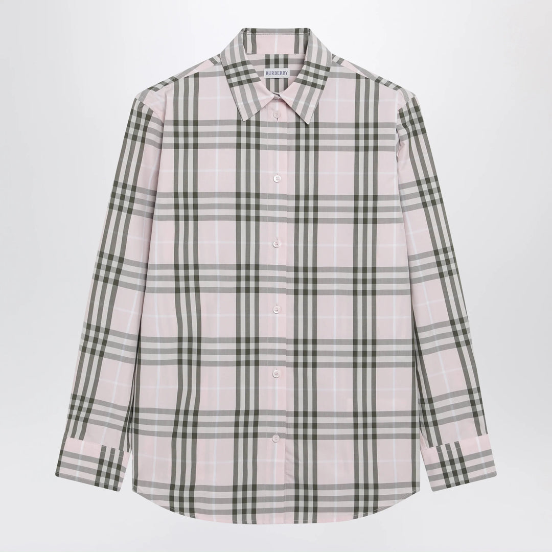 Burberry - Pink cotton Check pattern shirt