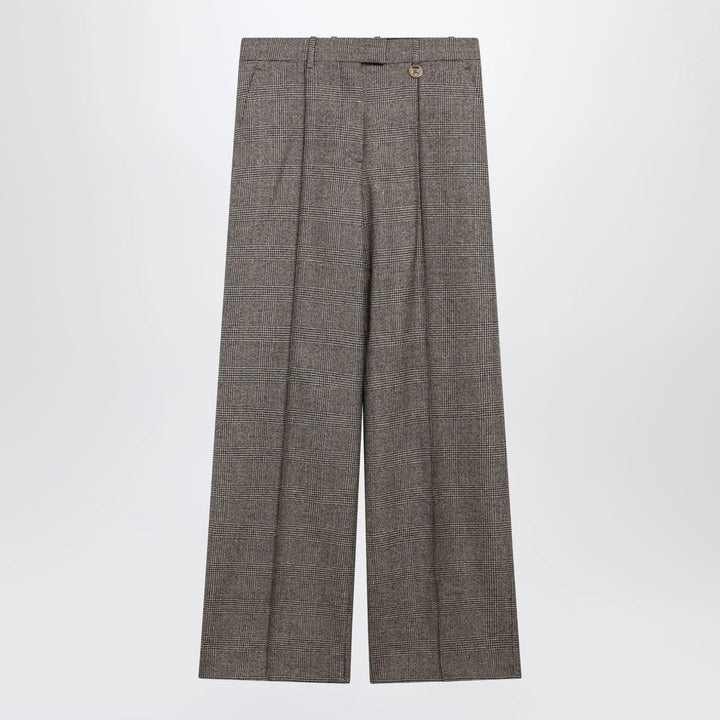 Burberry - Prince of Wales Wool-Blend Trousers
