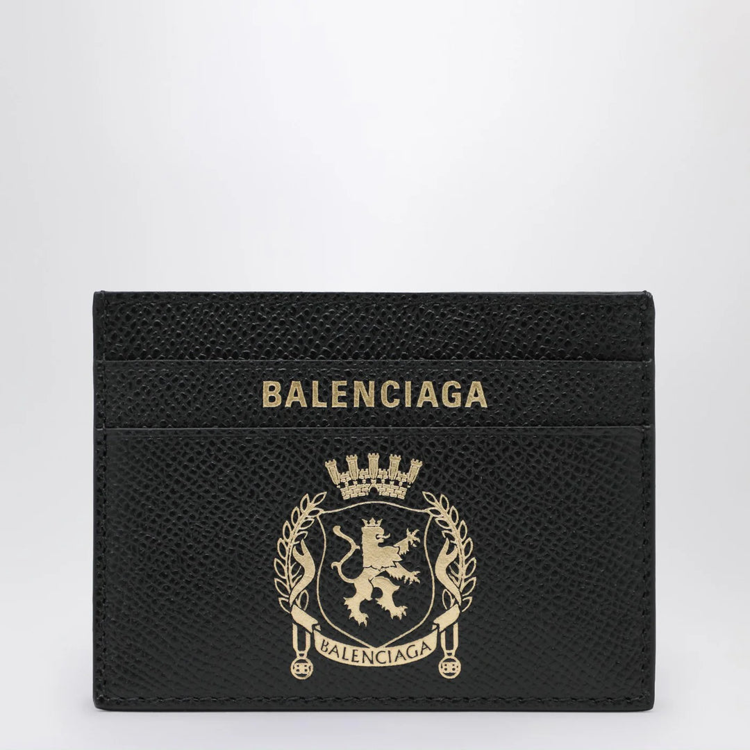 Balenciaga - Black leather passport holder