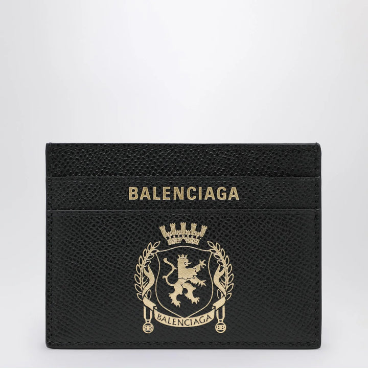 Balenciaga - Black leather passport holder