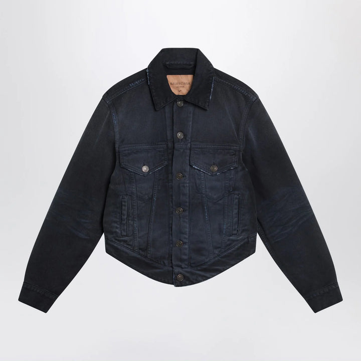 Balenciaga - Navy blue jacket with curved waist
