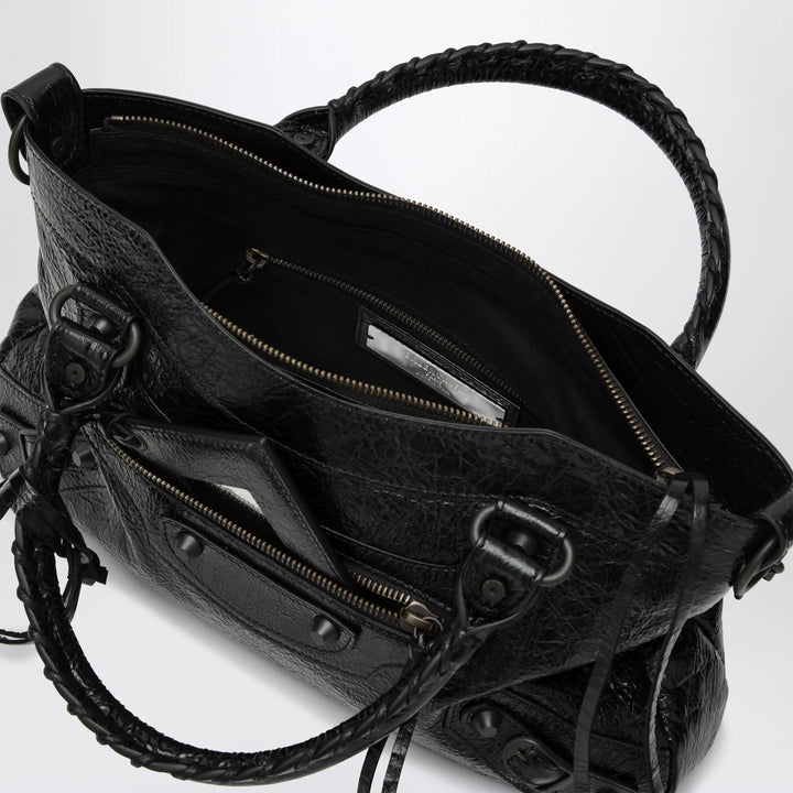 Balenciaga - Le City First lambskin leather handbag in black