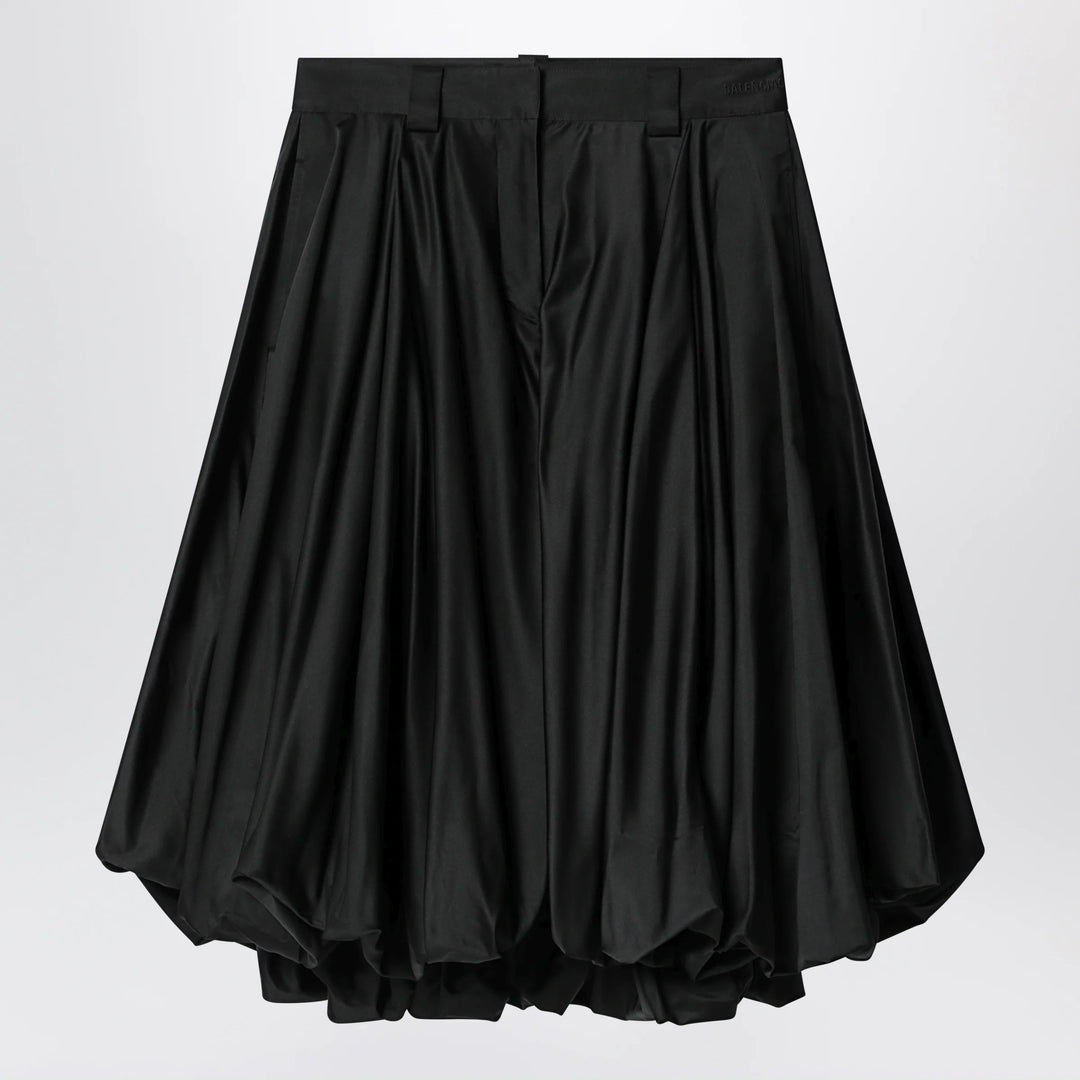 Balenciaga - Black balloon skirt in silk blend