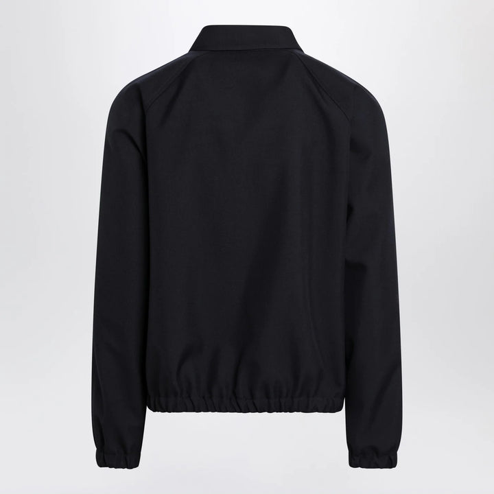 Valentino - Navy bomber jacket with Vgold pockets