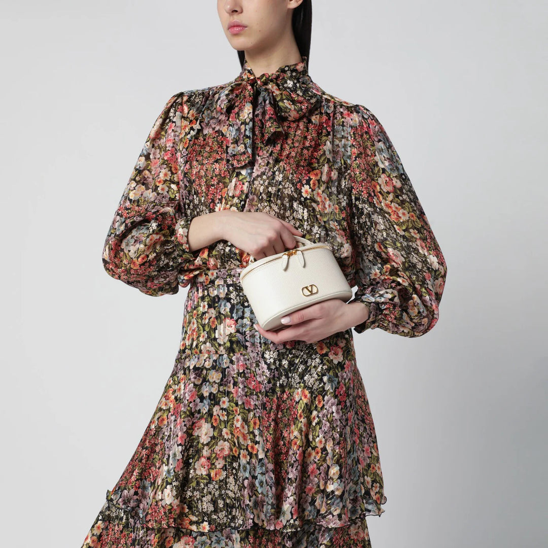 Valentino Garavani - Vlogo Signature Mini Vanity Bag in ivory grained calfskin