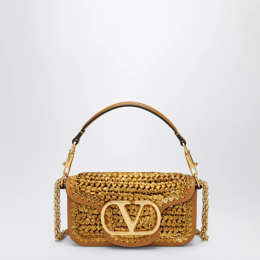 Valentino Garavani - Small woven Locò bag with VLogo Signature