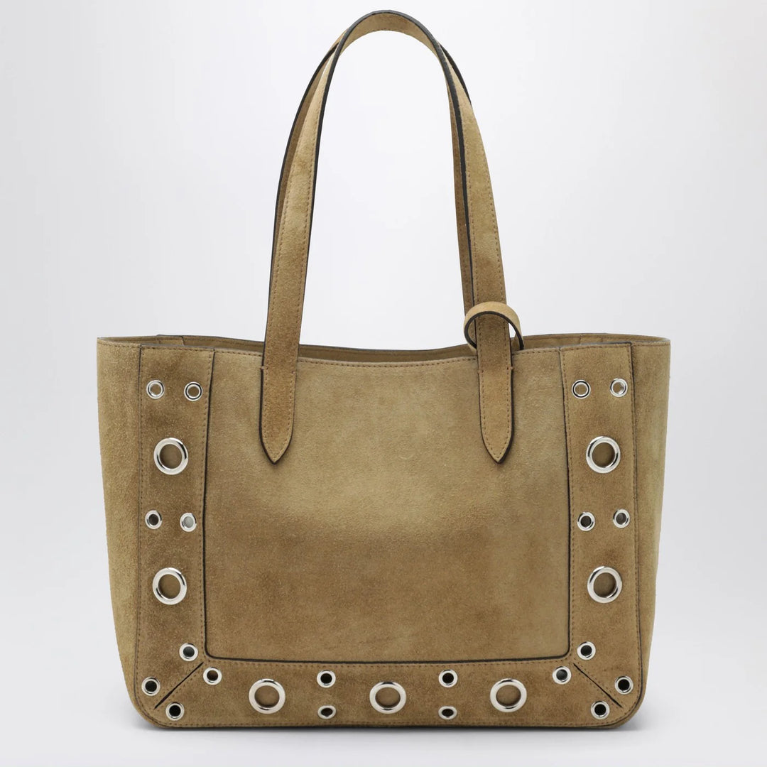 Valentino Garavani - Medium Nellcôte tote bag in Havana suede