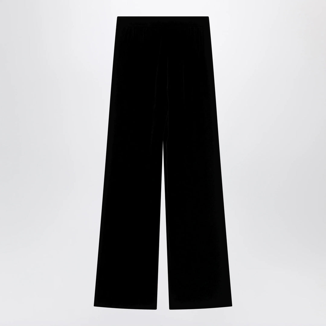 Valentino - Black viscose-blend trousers