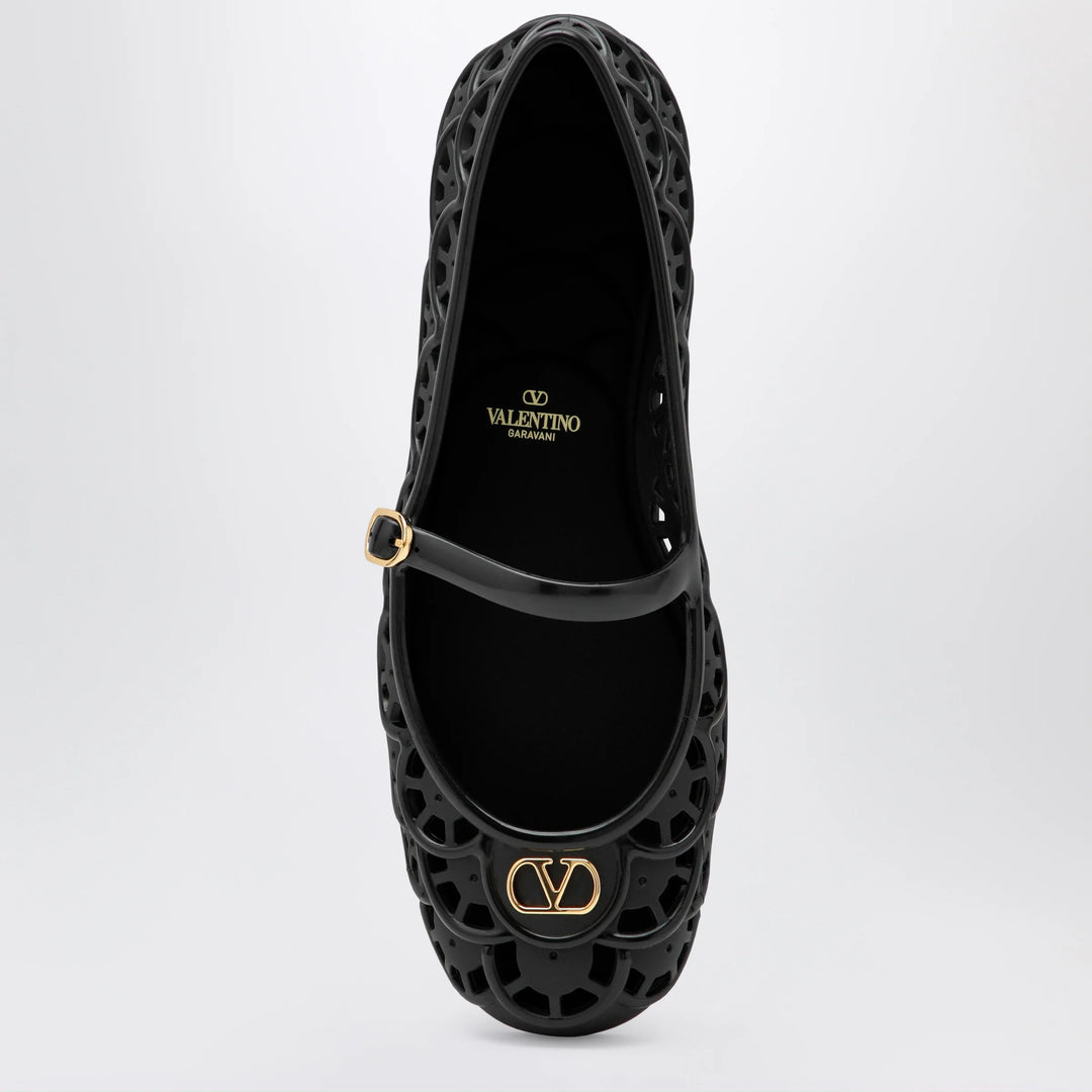 Valentino Garavani - Black VLogo Signature rubber ballet flats