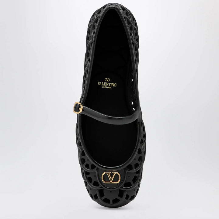 Valentino Garavani - Black VLogo Signature rubber ballet flats