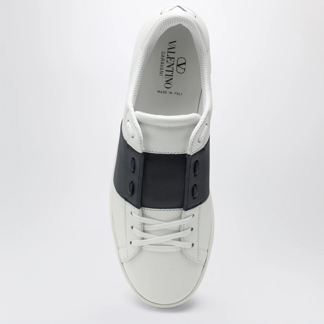 Valentino Garavani - Open Royco nappa leather sneakers in white/navy
