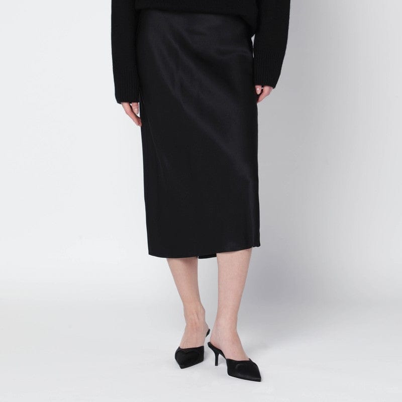 Skirts ANINE BING - Black silk Bar midi skirt - S Brand