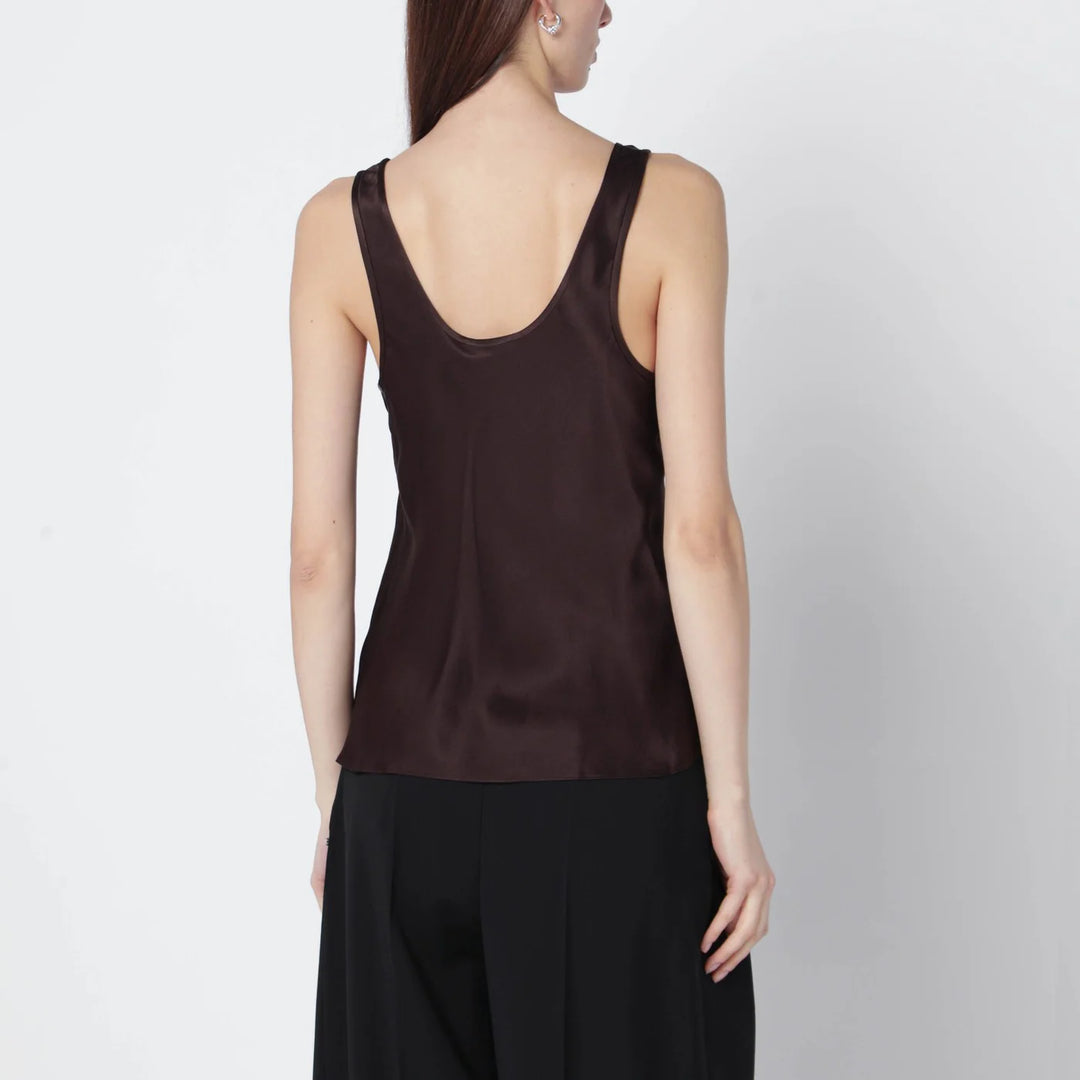 ANINE BING - Brown Lea silk top