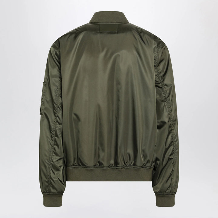 Balenciaga - Khaki green nylon zip-up jacket