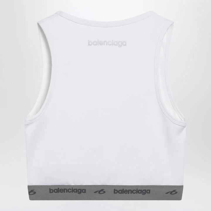 Balenciaga - White Techwear bra top in technical fabric