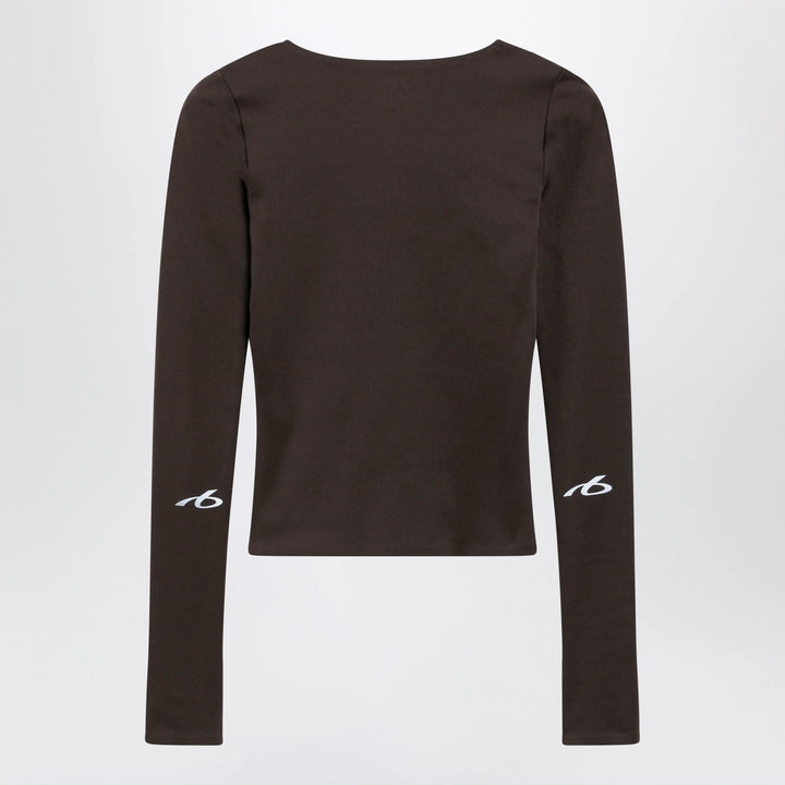 Balenciaga - Techwear top in khaki/neon pink technical fabric