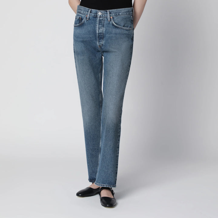 AGOLDE - Lana straight-leg jeans in indigo denim