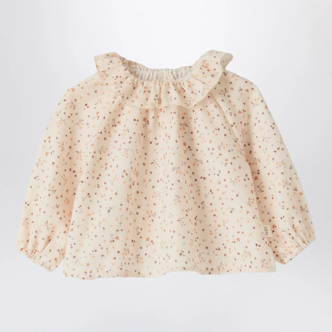 Teddy &amp; Minou - Cream blouse with floral print