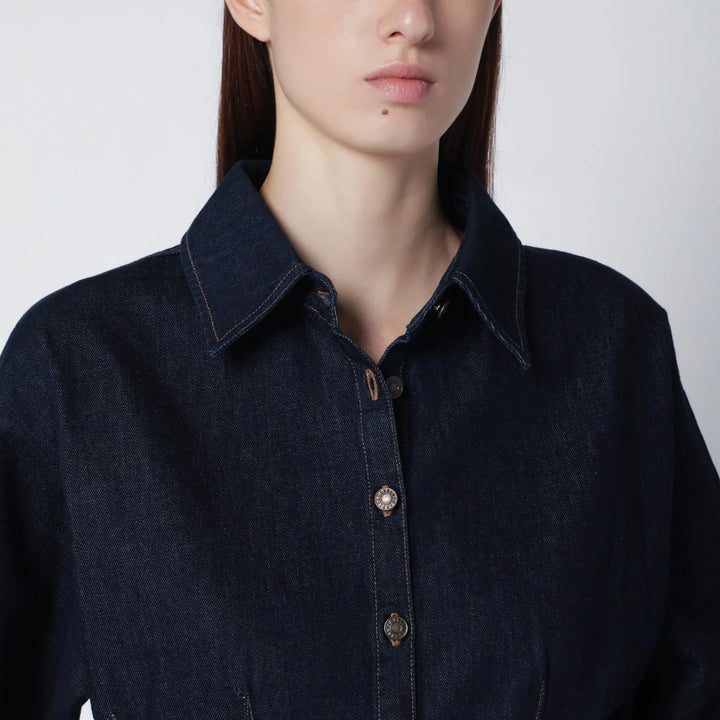 AGOLDE - Dark indigo denim shirt
