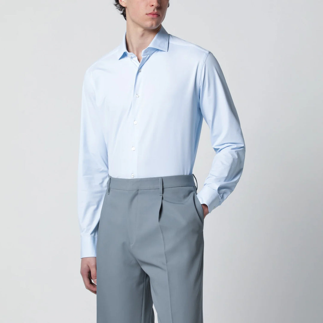 XACUS - Active Tailor Fit shirt light blue